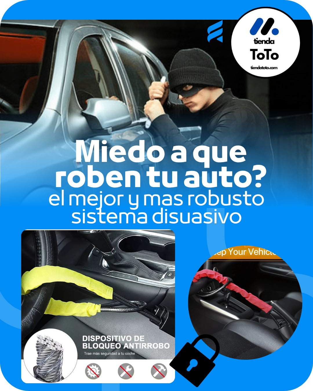 LOCKBELT® Cerradura Tipo Cinturón de Seguridad